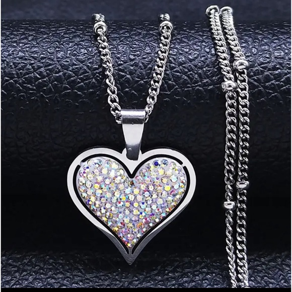 Sterling Silver Heart Necklace - Picture 1 of 1